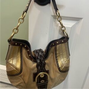 Coach Gold and Brown Women's Bag